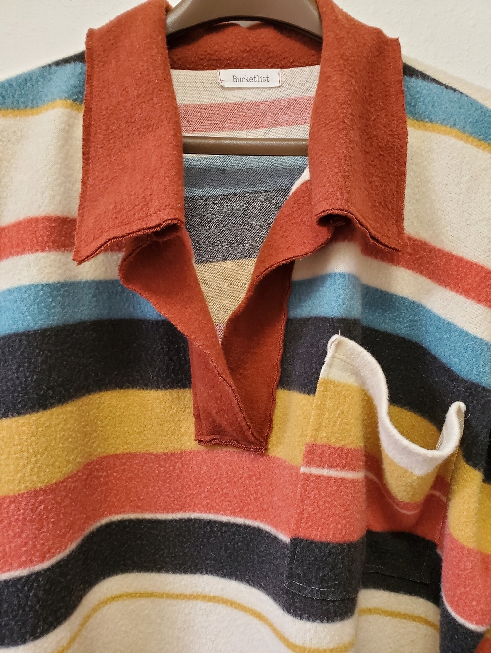 Bucketlist Striped French Terry Fleece Pullover Sweater - Picture 4 of 13